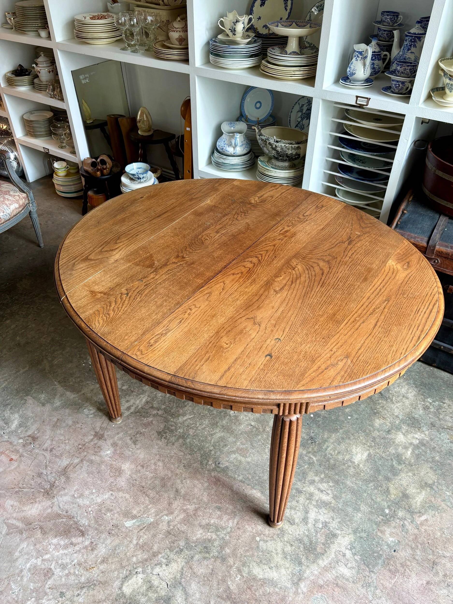 Dark wood dining table
