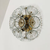 Applique murale en laiton floral ou lampe affleurante par Emil Stejnar pour VEB