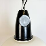 ndustrial Soviet White Enamel Pendant Lamp, 1960s