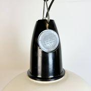 ndustrial Soviet White Enamel Pendant Lamp, 1960s