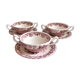 Service 3 cups and saucers The Grorgian Churchill collection