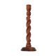 Rosewood long modernist candlestick, Denmark, 1970s.