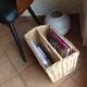 Wicker magazine holder / vintage 60s-70s