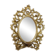 Miroir en laiton avec bougeoir