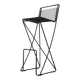 German bar stool Kreuzschwinger postmodern by Till Behrens for Meyer Stahlmöbel, 1980s