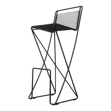 German bar stool Kreuzschwinger postmodern by Till Behrens for Meyer Stahlmöbel, 1980s