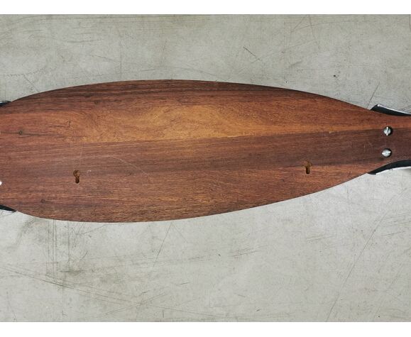 Scandinavian fish cutting board in solid teak 91 cm