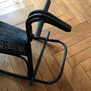 Rocking horse in rattan and bamboo