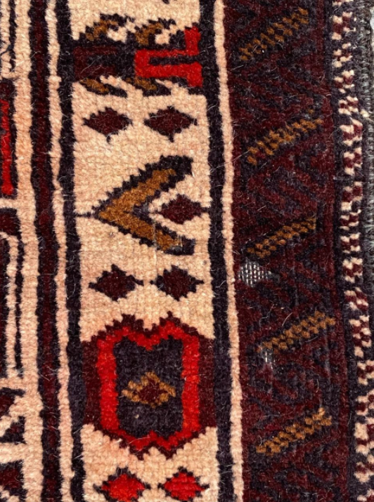 Afghan carpet Baluch vintage 140x86cm