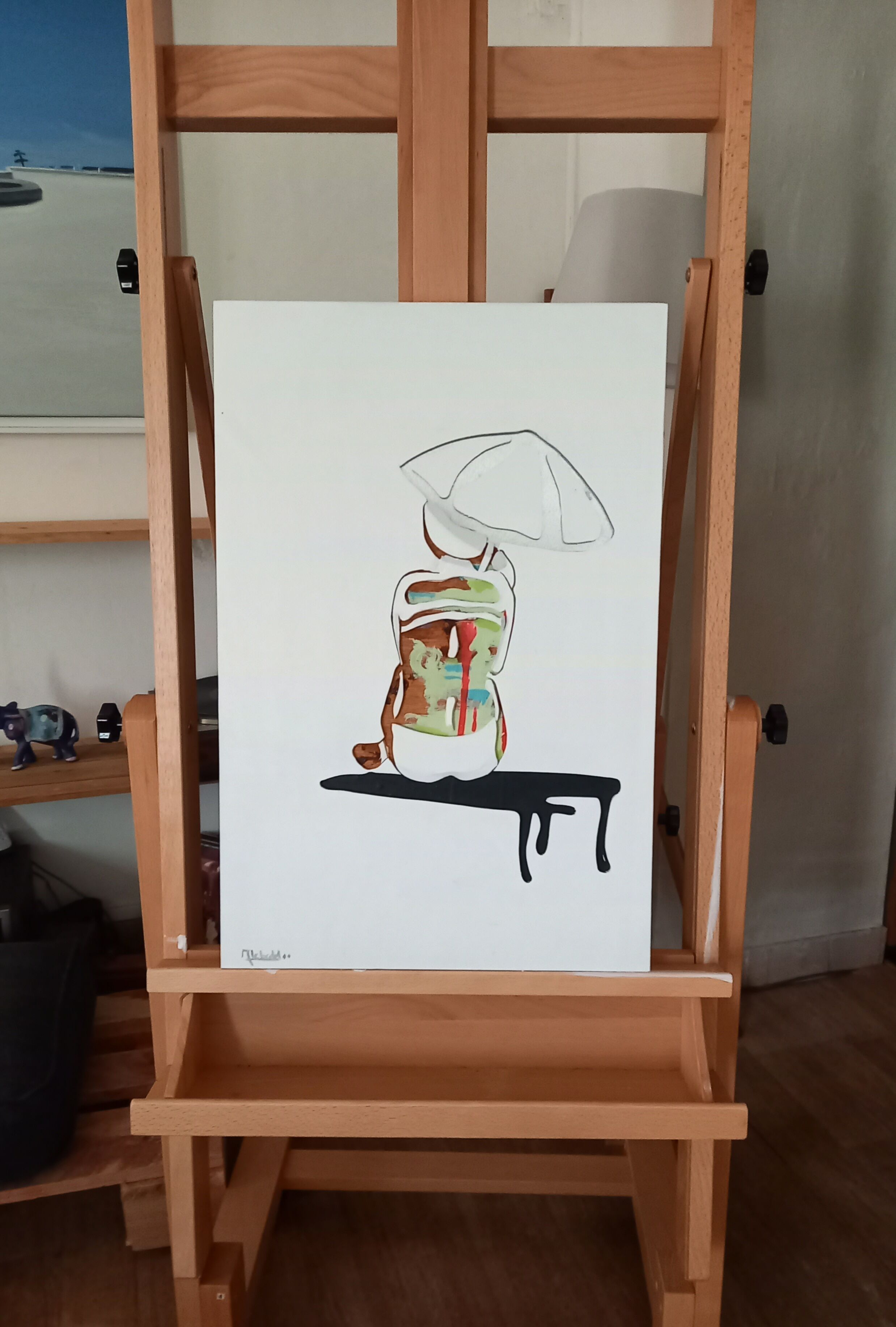 Woman in umbrella