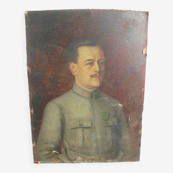 Portrait à l'huile d'un soldat 1916