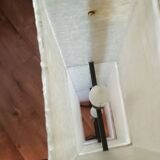 Vintage Arlus totem floor lamp from the 50s, steel and plexiglass