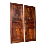 Pair of solid walnut cabinet doors