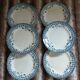 6 antique flat plates in ironstone