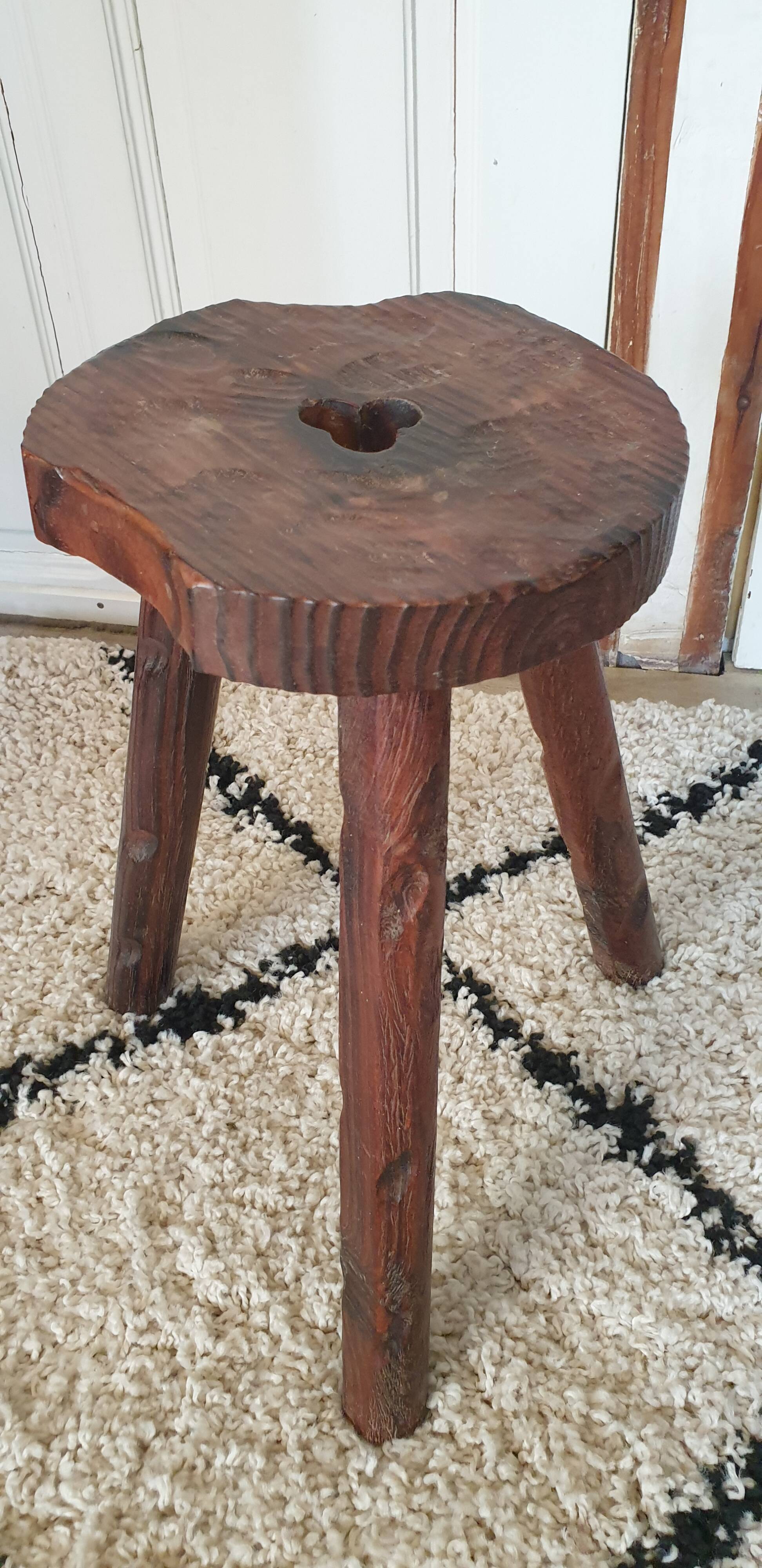 Pair of brutalist stools