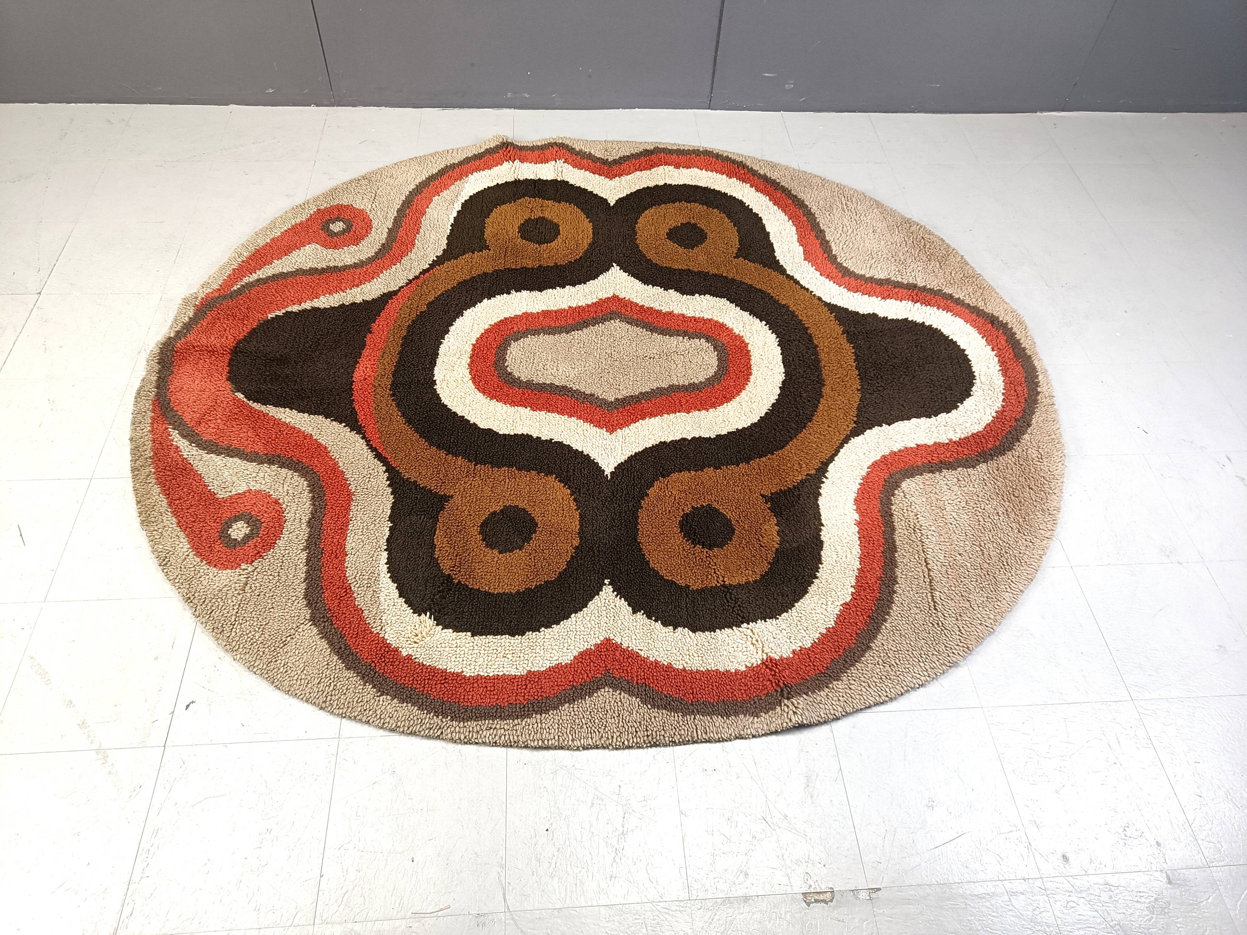 Large modernist rug, 1970s