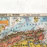 Carte scolaire N°18 J. Brunhes Afrique du Nord
