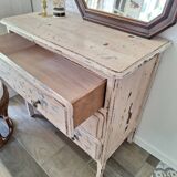 Vintage chest of drawers in patinated wood
