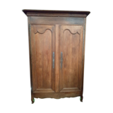 Old tinted wood laundry cabinet