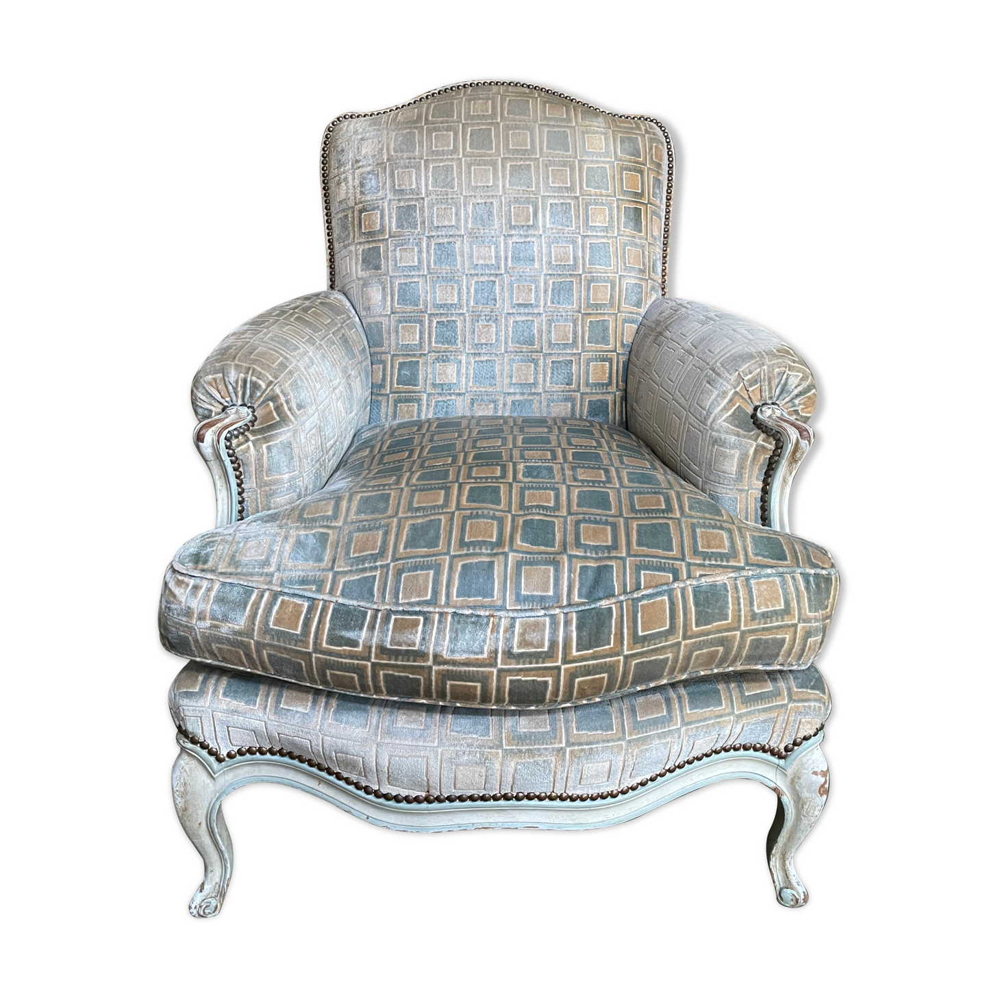 Louis XV style shepherdess armchair