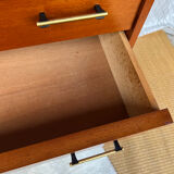 Vintage lacquered wooden chest of drawers