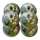6 19th century plates in Luneville barbotine, asparagus or artichoke