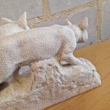 Vinsare Sèvres Ceramic Fox Pair