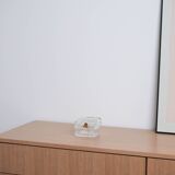 Crystal box, lead glass, Italian design, 1970s, manufacturer: Primavera di