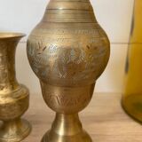 Set of 2 brass vases