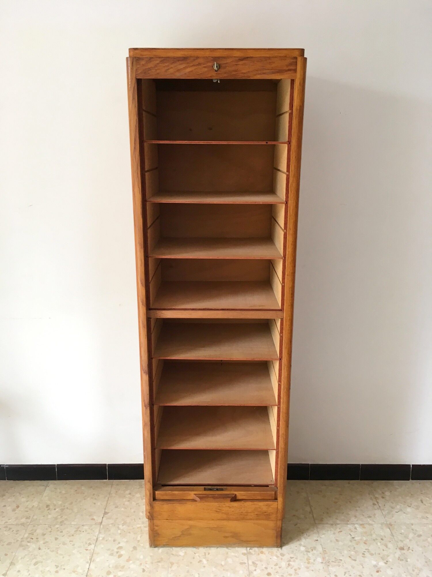 Workbook to curtain vintage 50s Honey Oak