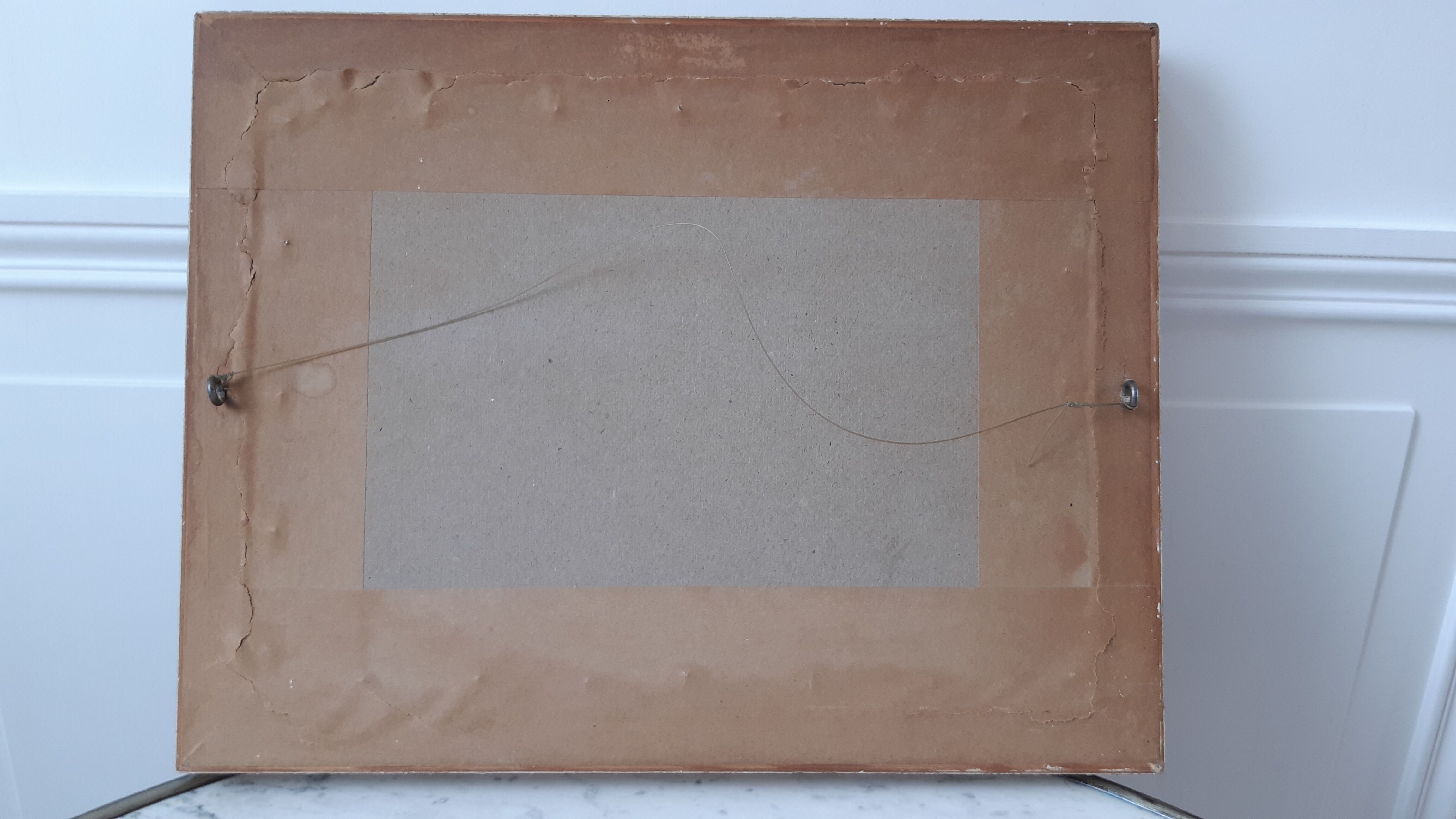 Vintage sunset watercolor painting