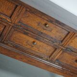Antique French Oak Apothecary / Filing Cabinet Folding Doors, Early 20th Ce