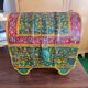 Indian wooden chest with wheels