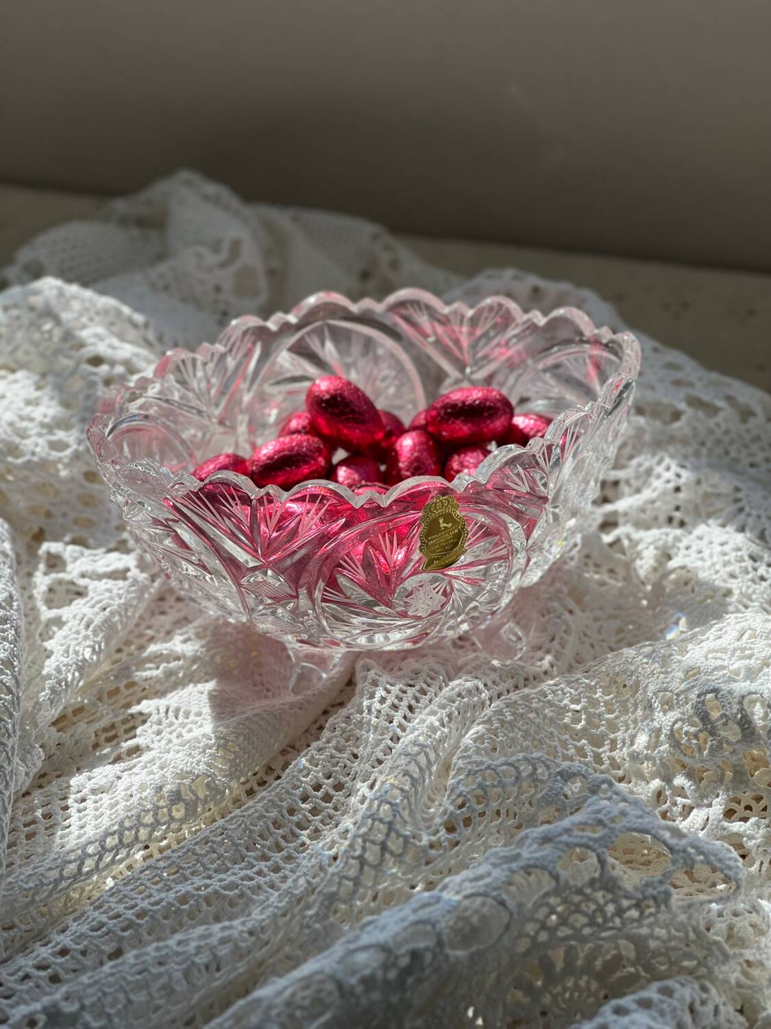 Centre de table de en véritable cristal Imperlux de Pologne