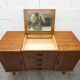 1960s teak sideboard with 4 drawers, 2 doors, and a mirror.