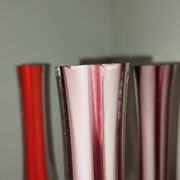 Series of 4 vintage 50s blown glass vases