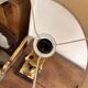 Pair of Neo-Classical Burgundy Lamps with Jansen Style Shades, Chic Le Dauphin