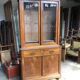 Louis Philippe two-body bookcase in walnut wood.