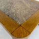 Old coffee table in wood and granite stone, vintage design from the 70s