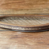Palm, teak and mahogany game racket