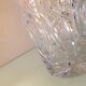 Cylinder vase in chiseled crystal / vintage 60s-70s