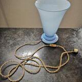Lampe de table ancienne signée en opaline 1930 Art déco