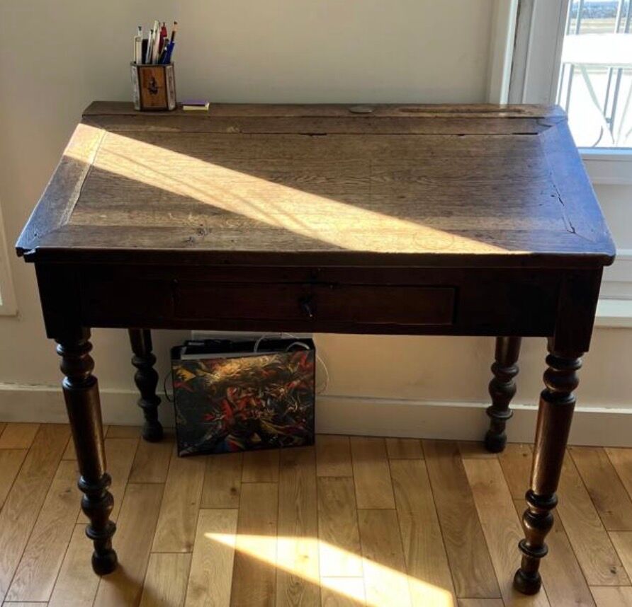 Antique sloped desk / vintage secretary