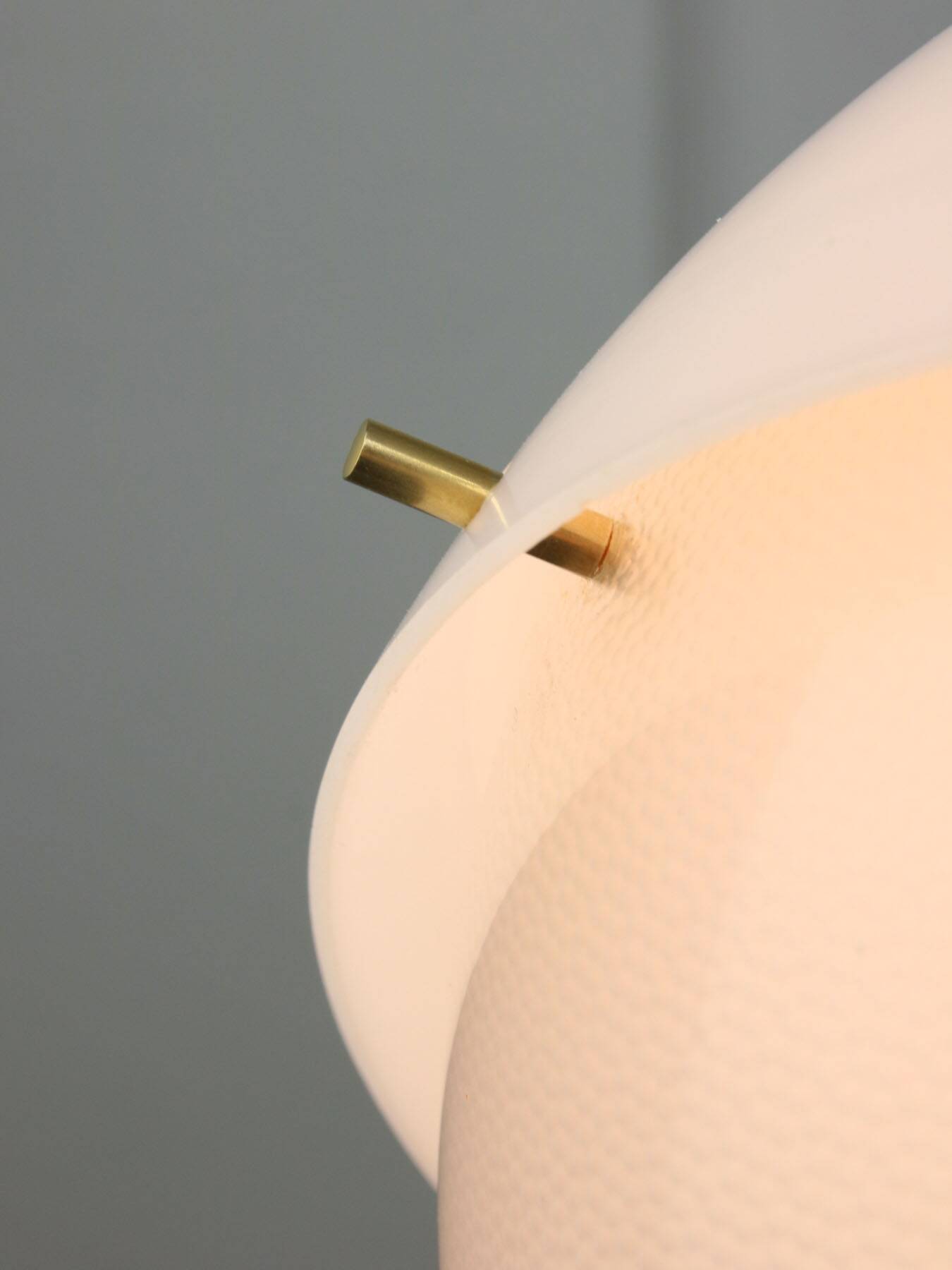 Italian Space Age Pendant in Brass and Plexiglass, 1970s