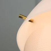 Italian Space Age Pendant in Brass and Plexiglass, 1970s