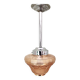 Antique amber and gold glass pendant light