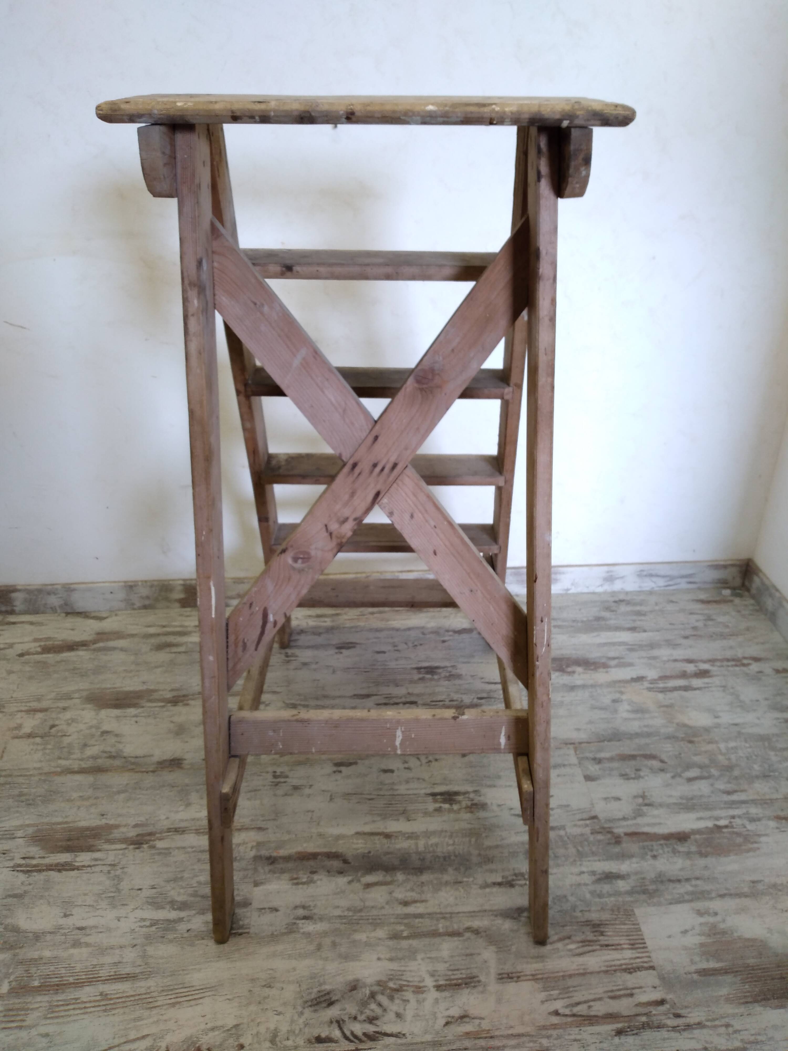 Old wooden stepladder