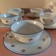 Chauvigny porcelain tea set six cups
