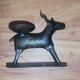 Vintage iron gazelle candle holder for tea light candle