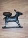 Vintage iron gazelle candle holder for tea light candle